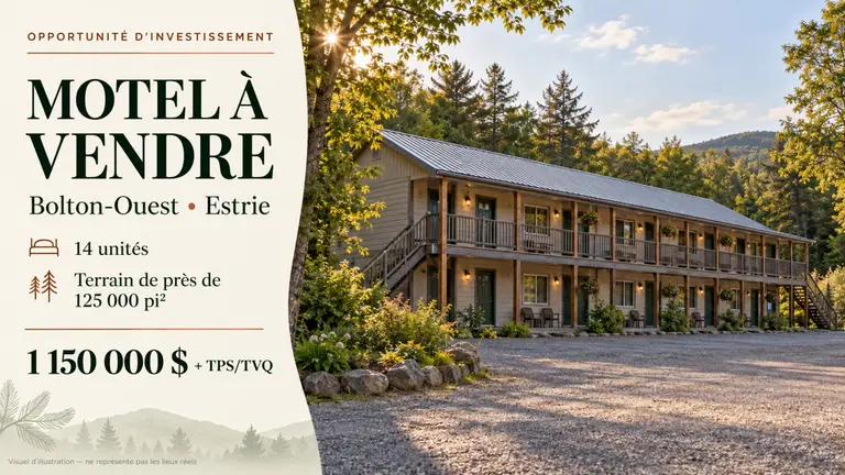 Motel à vendre en Estrie proche du Lac-Brome !