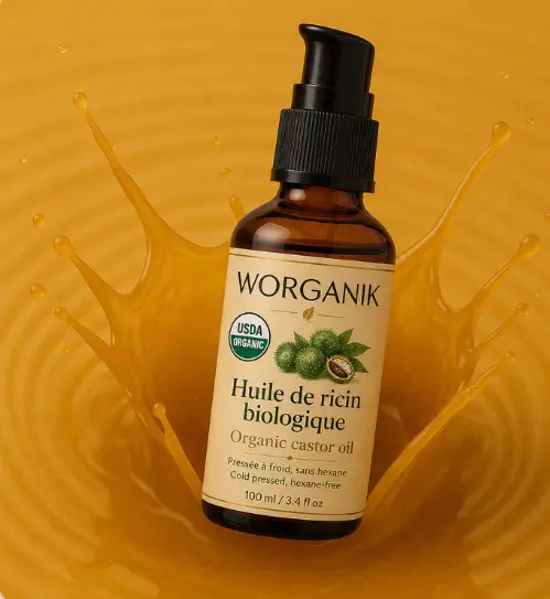  WORGANIK | Marque établie + Shopify + Facebook +site+ 960 bouteilles d'huile de ricin en inventaire