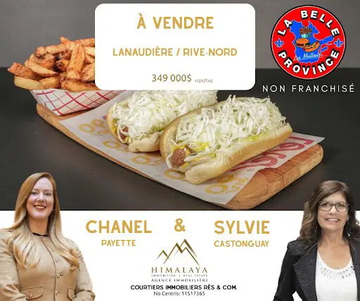 À vendre fond de commerce restaurant la Belle Province 