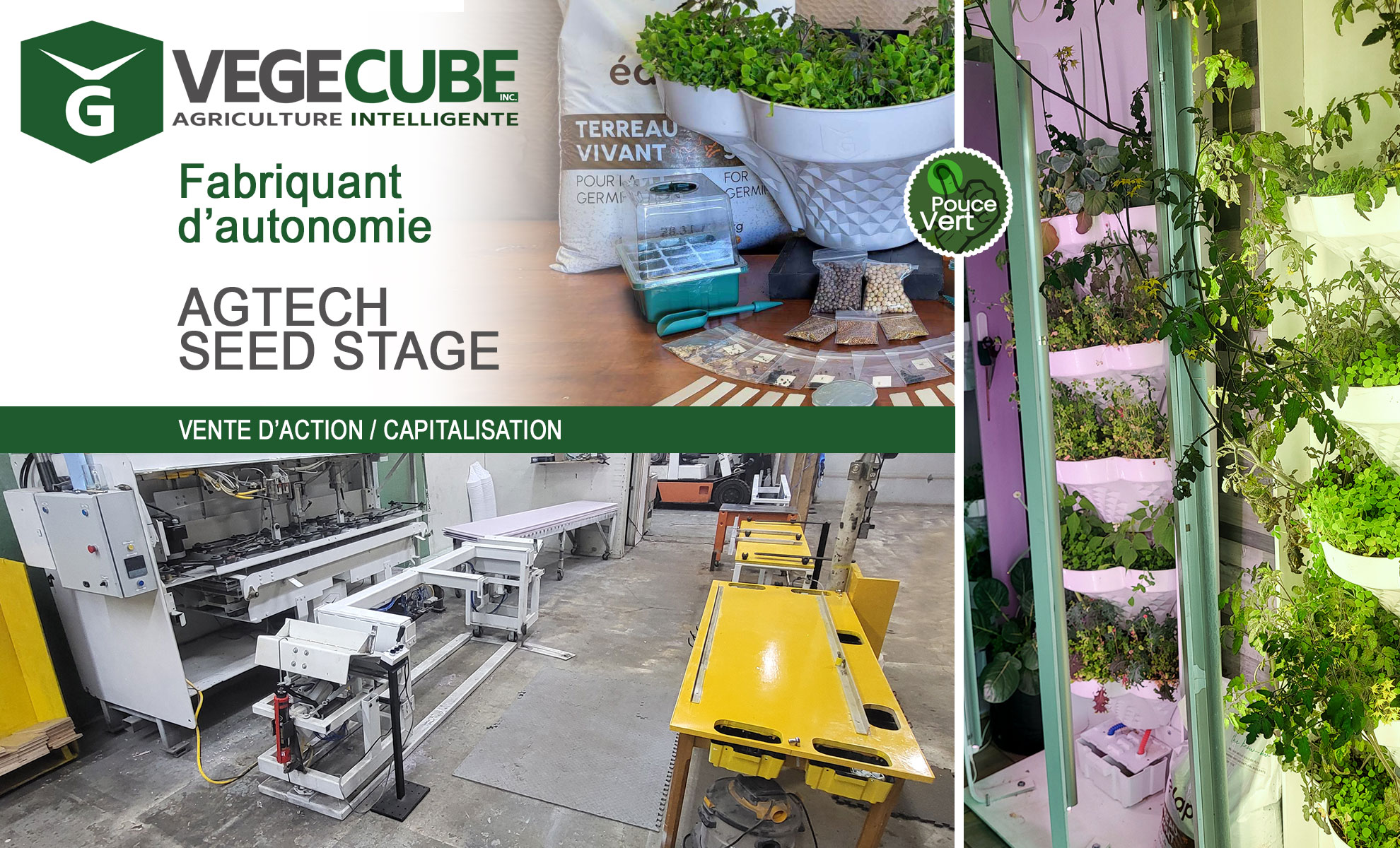 Occasion UNIQUE Végécube ouvre un seed round stratégique