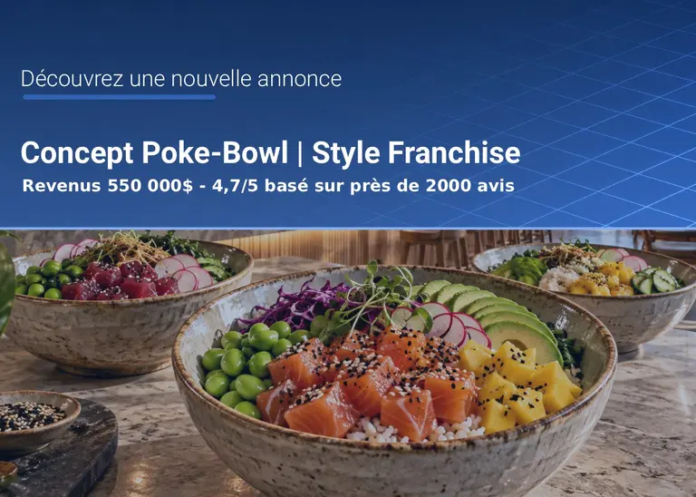 EC35389 - Concept Poke-Bowl | Style Franchise | Centre-Ville de Montréal