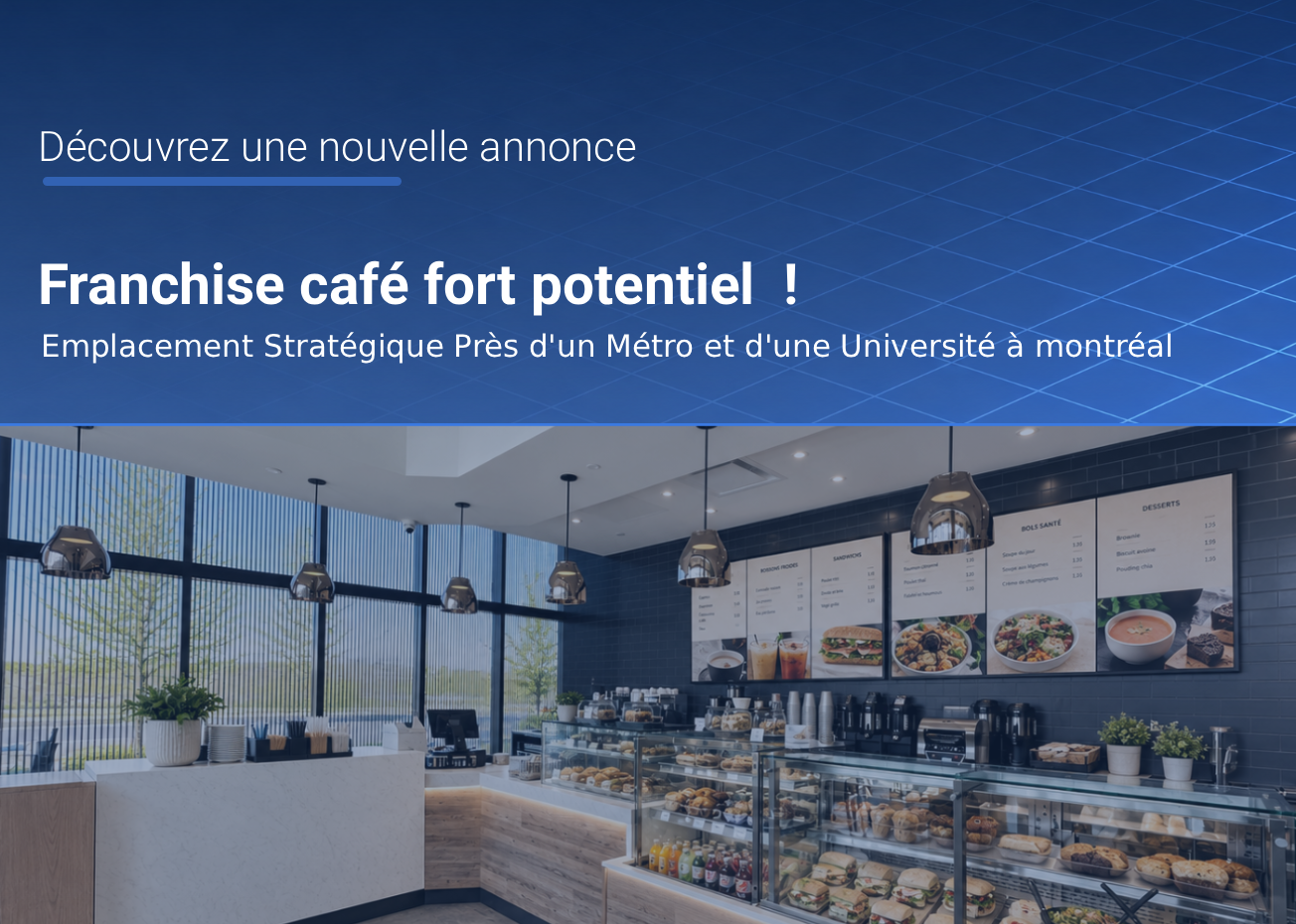 EC28574 - Franchise café fort potentiel | Emplacement Stratégique Près d'un Métro et d'une Université à montréal