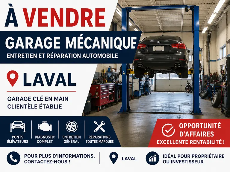 Garage à vendre  - clé en main à Laval