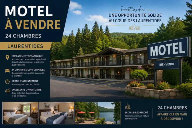 Motel a vendre Laurentides - proche de Mt-Tremblant