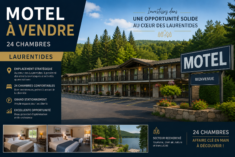 Motel a vendre Laurentides - proche de Mt-Tremblant